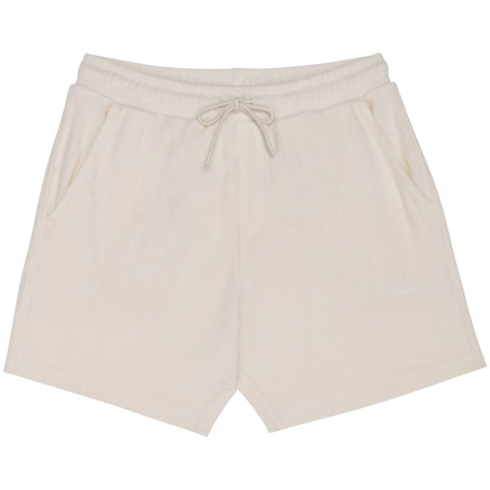 Native Spirit Mens Terry Towel Shorts / Ivory
